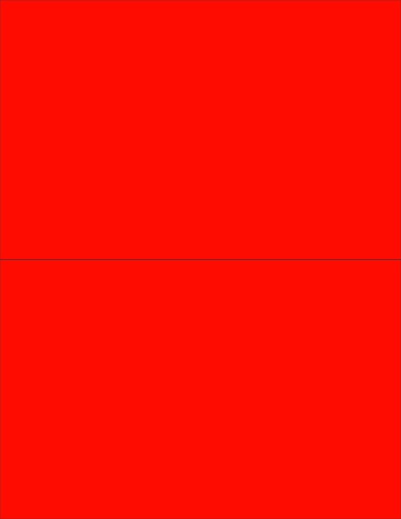 NextDayLabels - 8-1/2 x 11 Neon Color High Light Fluorescent Labels for Laser & Inkjet Printer (RED Fluorescent, 8-1/2" x 5-1/2" - 2 Per Page | 200 Labels)